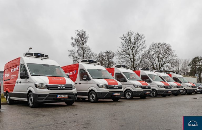 Rimi e-veikalā iegādātās preces piegādās ar MAN TGE