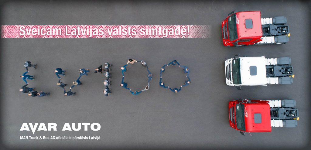 Avar Auto apsveikums Latvijas valsts simtgadē