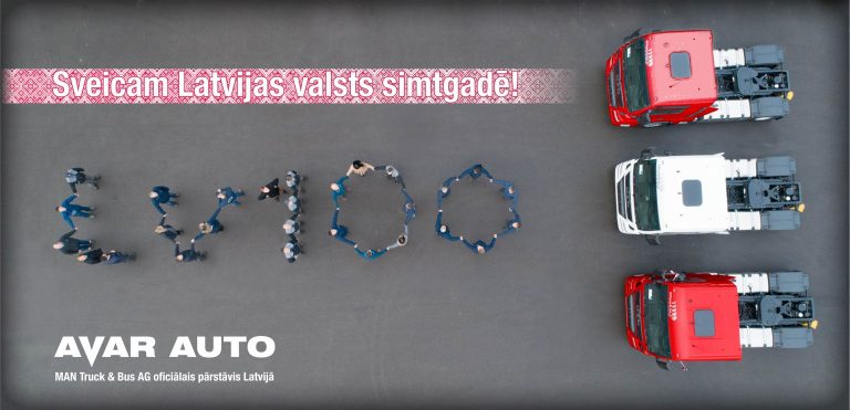 Avar Auto apsveikums Latvijas valsts simtgadē
